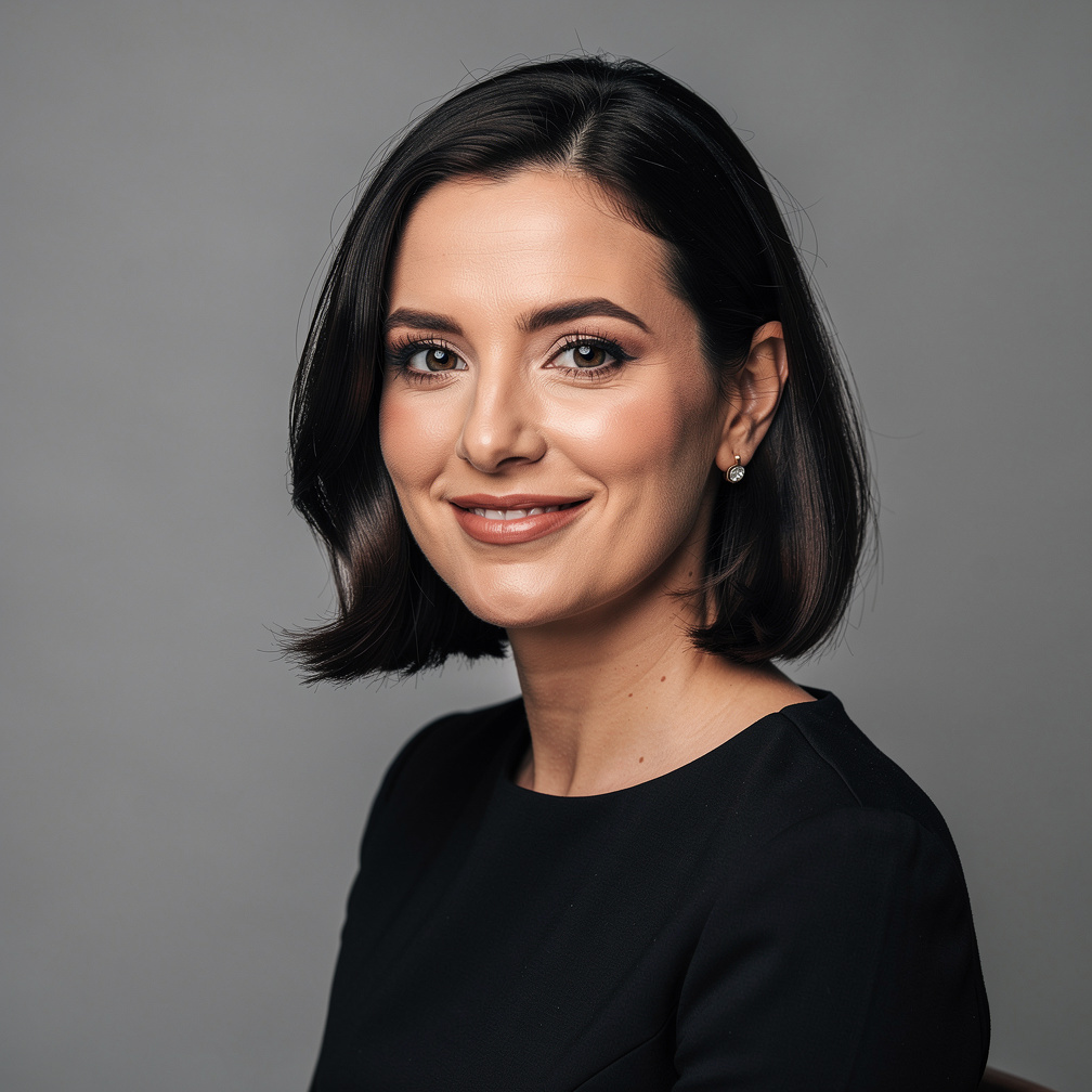 Studio portrait of a female lighting design lead